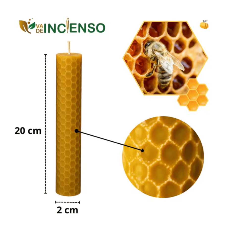Velas de cera de abeja natural