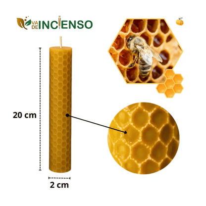 Velas de cera de abeja natural