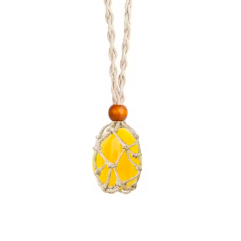 cordon macramé porta-minerales